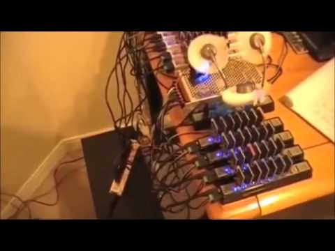Bitcoin mining farm at home