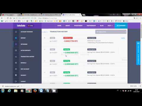 BITCOIN LAB -  Primeiro Saque -  [ PAGANDO ]