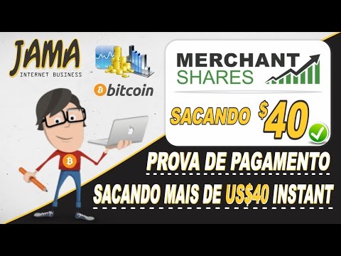Merchant Shares - Fazendo um saque de US$ 40 instantâneo para o Payeer
