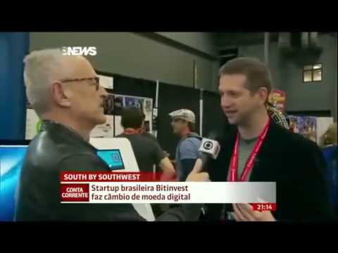 Globo News -- Lançamento da casa de câmbio de BITCOIN - Empreendedorismo digital -