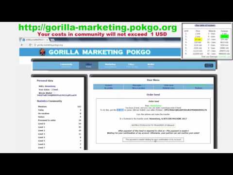 Gorilla Marketing How to Earn Bitcoins | Much Money in BTC 100 working