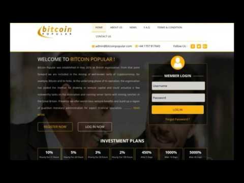 BITCOIN POPULAR - SCAM o no PAGA  -  2017