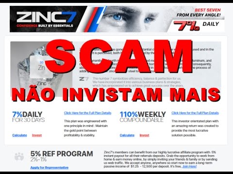 ALERTA==zinc7 scam  ,sumwex scam não tão pagando não invistam