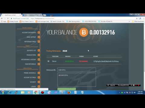 Payment HashPower.io  0.00132916 BTC 21Day Mining