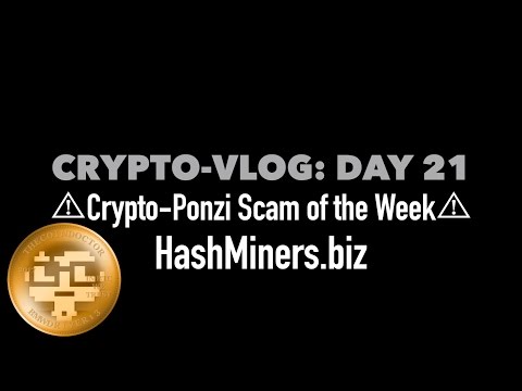 Crypto Vlog Day 21: Crypto-Ponzi Scam of the Week - HashMiners biz