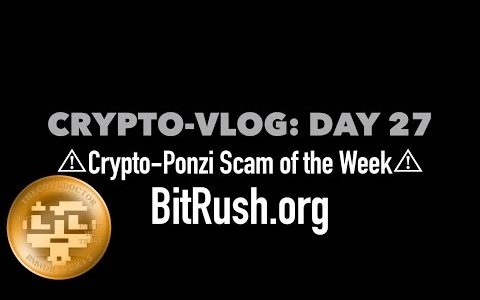 Crypto Vlog Day 27: Crypto Ponzi Scam of the Week | BitRush.org