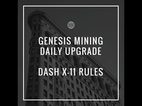 Genesis Mining Daily Upgrade - Tom Jones! - Dash over Litecoin Mining