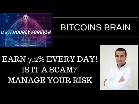 BitCoins Brain - Earn 7.2% interest every day. Is it a scam? Manage your risk.