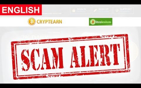 CryptEarn Scam Alert BitColesium Scam Alert New Bitcoin Investment Site New HYIP Site 2017