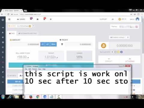Bitcoin mining 1 bitcoin for 15 min Bitsler Bot and Script Hack Bitcoin 2017