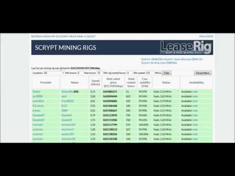 How to rent a mining rig at Leaserig.net - Bitcoin mining Litecoin mining | www.antminerbitcoin.com