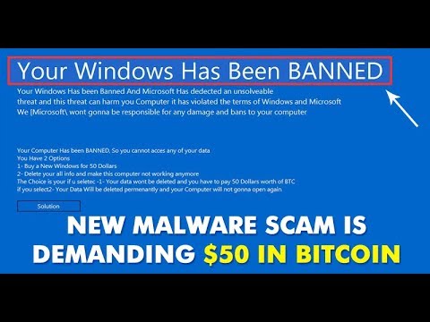 Ransomware Scam Is Demanding $50 In Bitcoin#ONLINE TECH DEGREE