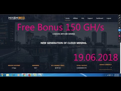Free Bonus 150 GH/s | Hash Zeg Mining | Cloud Mining | Earn Free Bitcoins
