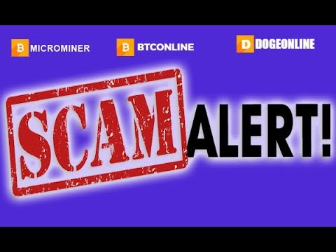 Minerias de Dogecoin y Bitcoin SCAM, BTConline, DOGEcoins, Microminer