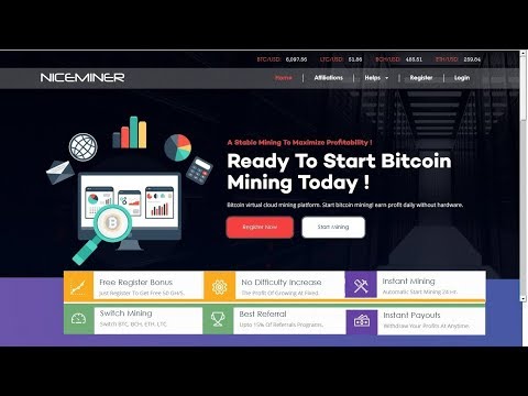 NiceMiner || Just Register To Get Free 50GH/s || Bitcoin Cloud Mining