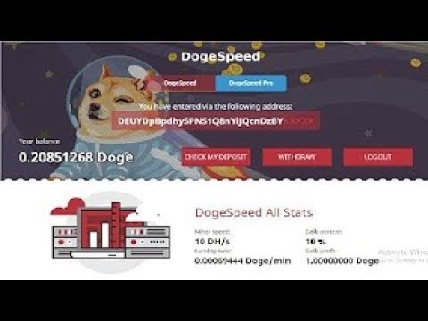 New Free Doge Mining - Free Miner speed: 10 DH/s - Withdraw: 5.00 Doge