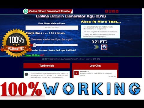 Bitcoin Generator 0.35 BTC Tested. 100% Working -  Noting Scam - %100 Real 17.09.2018