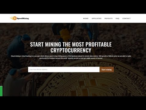 Speedmining || New Bitcoin Cloud Mining || Free Power to Mine