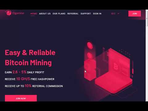 ELGOMINE Easy & Reliable Bitcoin Mining  Free 10 Ghs  Earn 2 6   5% Daily Profit