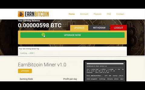 Earnbitcoin Free Bitcoin Mining Site ! Earning Update Every 5 Minutes !