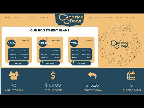 HOT! NEW DOGECOIN Mining | Min Invest 200Doge | Running Days 0