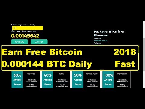 New Bitcoin Mining 0.000144 BTC Daily Free || No Investment || Hindi Urdu 2018