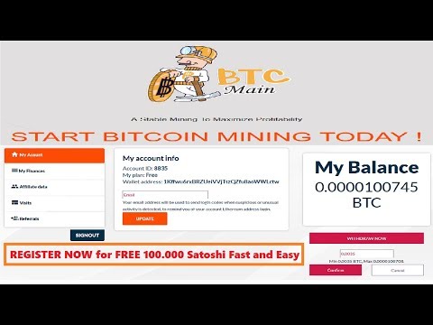 start Bitcoin Mining Today! REGISTER NOW for FREE 100.000 Satoshi