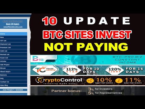 UPDATE 10 BITCOIN HYIP SITES NOT PAYING 2018 (SCAM)