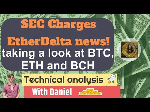 BTC - Bitcoin Technical Analysis - SEC + EtherDelta news. Charting ETH + BCH