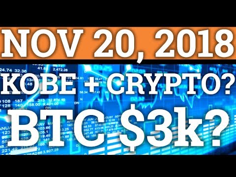 BITCOIN TO $3k? BTC TECHNICAL ANALYSIS! KOBE BRYANT IN CRYPTOCURRENCY! (PRICE + NEWS 2018 + TRADING)