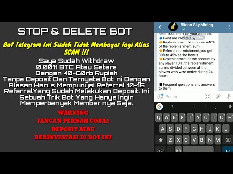 Bot Telegram Bitcoin Sky Mining SCAM Tidak Membayar Pick 100%