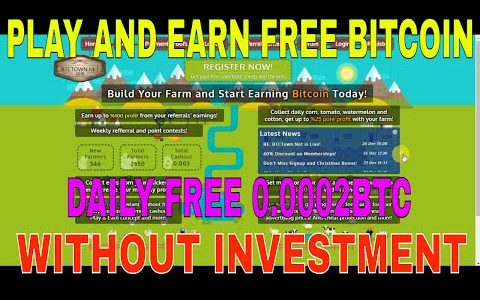 PLAY AND EARN FREE BITCOIN FREE SINIUP BONOUS 0.0002 daily  BTC (WITHOUT INVESTMENT)