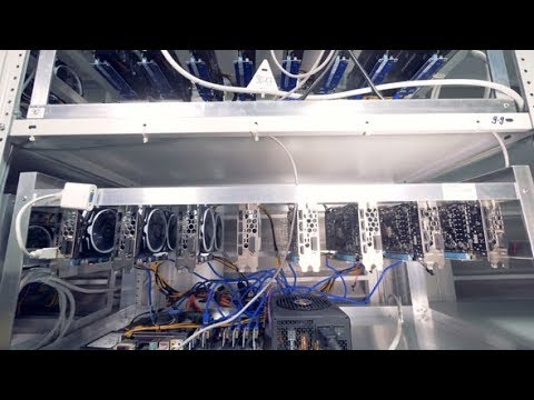 Lots of Bitcoin Miners Set Up on Shelfs. Mining Cryptocurrency | Stock Footage - Videohive