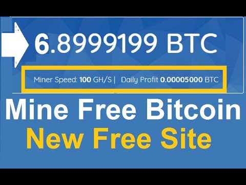 New Free Bitcoin CLOUD MINING  Site | 100GH/S Free Bouns |  No Investment