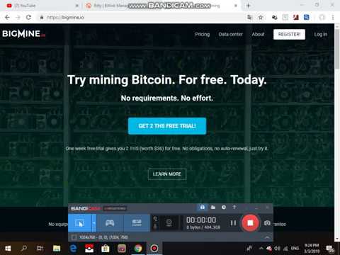 BIGMINE.io Bitcoin Mining free 2019