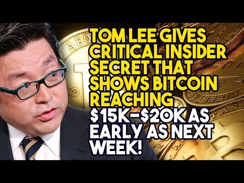 TOM LEE Gives CRITICAL INSIDER SECRET That SHOWS BITCOIN Reaching $15K-$20K AS EARLY AS NEXT WEEK!