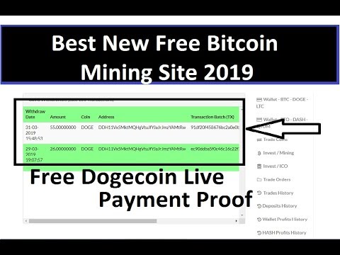 Free DogeCoin Live Payment Proof|| Best New Free Bitcoin mining site 2019