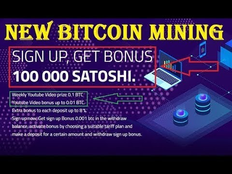 New Bitcoin Cloud Mining Site 2019  SIGN UP, GET BONUS 100 000 SATOSHI  Daily Earn UpTo 10%