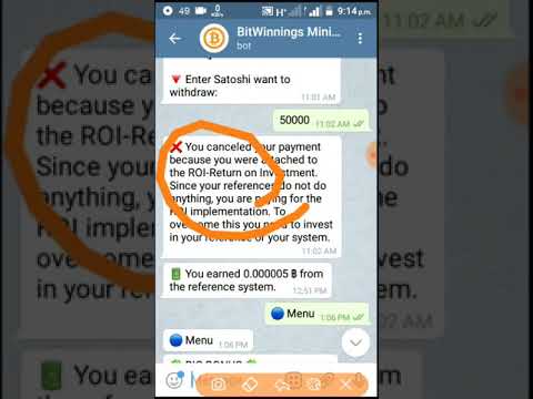 Telegram Bitcoin mining bot Fake Refer payment problem solve with earn buzz