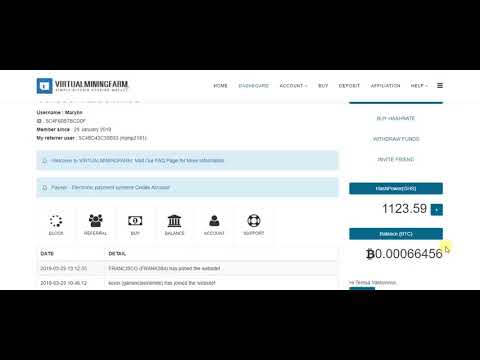 VIRTUAL MINING FARM  MINERIA BITCOIN GRATIS 100 GHS GRATIS AL REGISTRARTE   PRUEBA DE PAGO