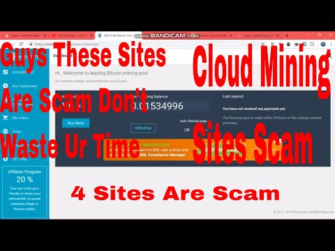 Bitcoin Cloud Mining Sites Scam - minecenter.io - hashmax.net -  bitminer.site - hashshiny.io Scam
