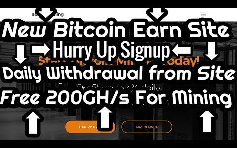 NEW FREE BITCOIN MINING SITE 2019 FREEBONUS200GH/S | Daily Withdrawal 20$ Re_INVESTMENT SITE 2019
