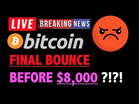 Bitcoin FINAL BOUNCE BEFORE $8,000?❗️LIVE Crypto Trading Analysis TA & BTC Cryptocurrency Price News