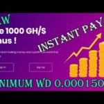 Bitcoin Mining | Signup Bonus 1000Gh/s Free | Minimum Wd 0.00015 | Earncryptocoin | Coinmine