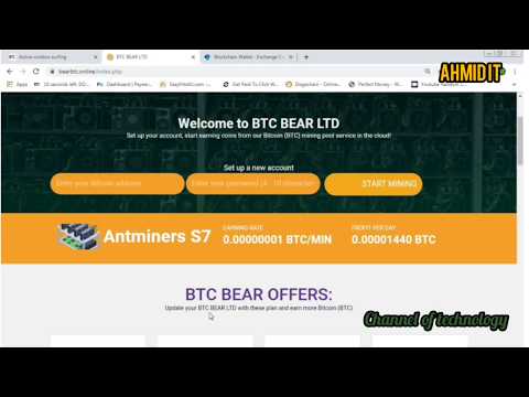 100% Light Websit Bitcoin Mining No Investment Daily 5$ Earn Min Withdrwal 0.001BTC