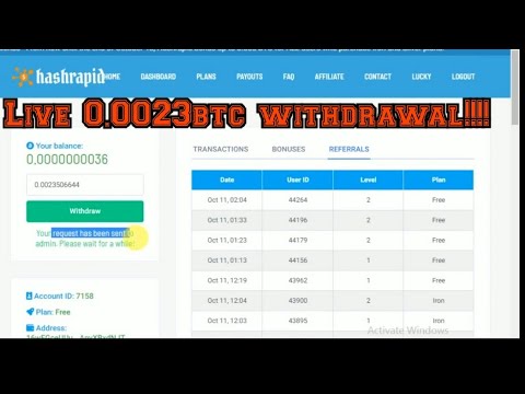 New paying bitcoin mining site!!0.0023Btc live withdrawal