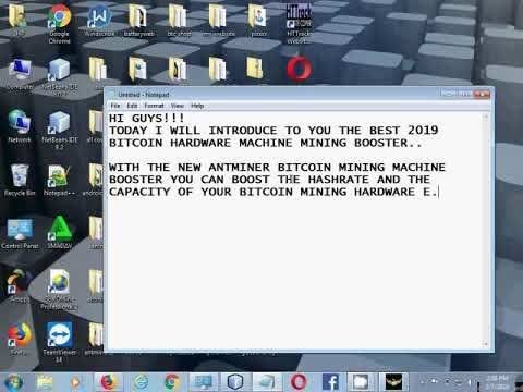 Antminer BITCOIN MINING HARDWARE capacity and HashRate Booster Earn 2.0 BTC- Hack bitcoin