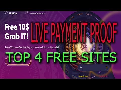 PAYMENT PROOF TOP 4 New FREE Bitcoin Mining Website FREE -Zero InvestMent Don't Miss 2019
