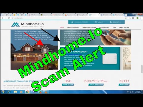 Mindhome.Io Scam Alert Latest Updats-2019 Mobile Bitcoin-You Tube Don’t  Invest