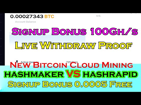 New Bitcoin Mining | Withdraw Proof | Bonus 0.0005 BTC Free | Hashmaker | Vintro | Earncryptocoin